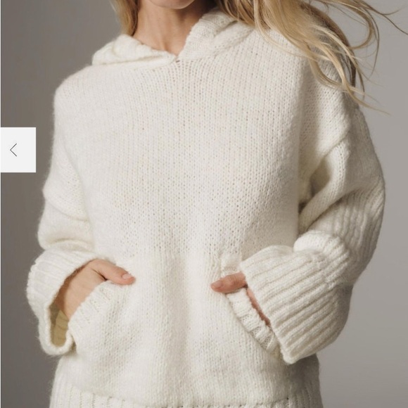 Pilcro Sweaters - Pilcro Cream Hooded Sweater